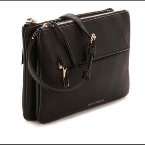 Vince Camuto NWT Black Leather Crossbody Purse